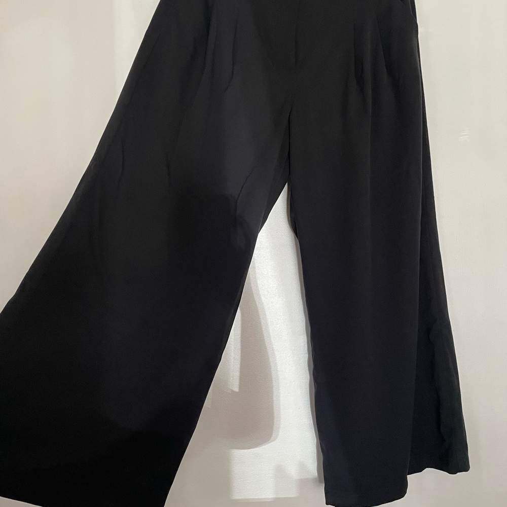 American Eagle Outfitters Black Wide-Leg Pants Poppy Trouser - Picture 5 of 9